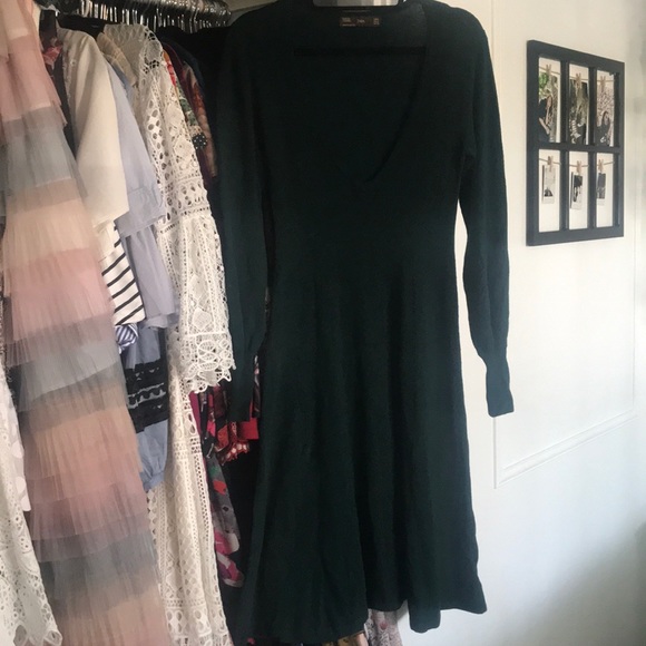 Zara Dresses Zara Green Sweater Dress Poshmark
